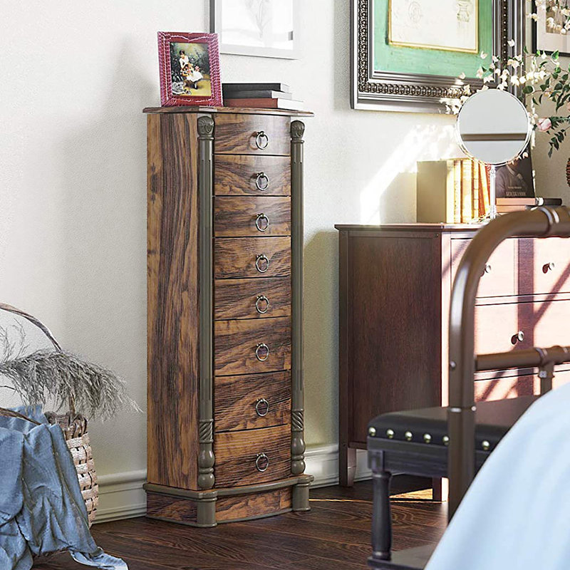 Canora Grey Shanda Free Standing Jewelry Armoire with Mirror & Reviews